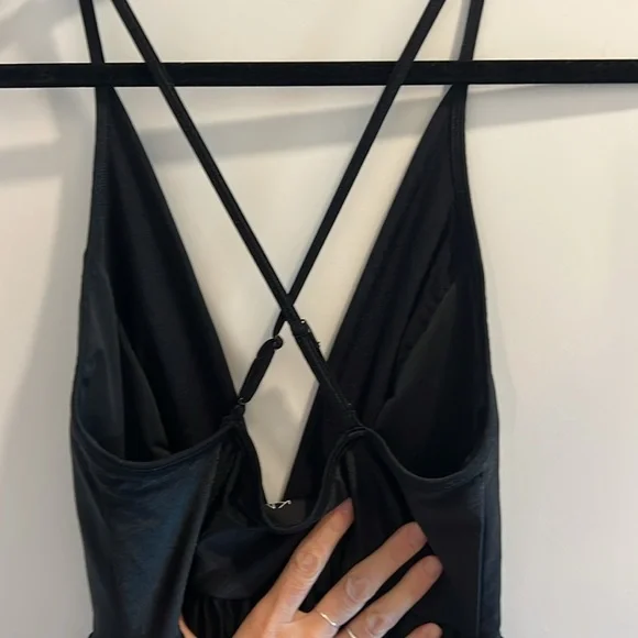 Klassy Network Size Small Deep V Black Jumpsuit - Picture 6 of 6